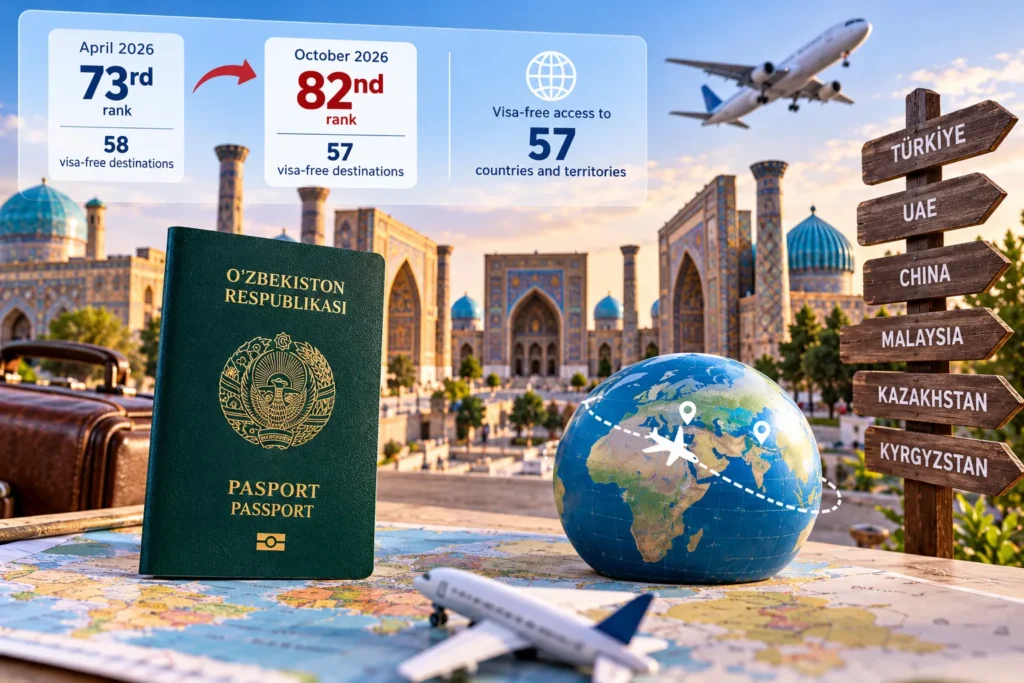 Uzbekistan Passport Travel Infographic